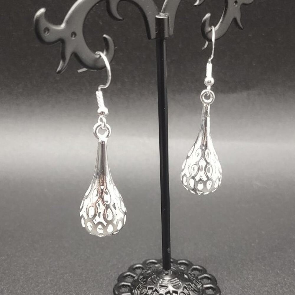 925 Silver Teardrop Earrings Boho Hippie Fashion Vintage Anniversary Birthday
